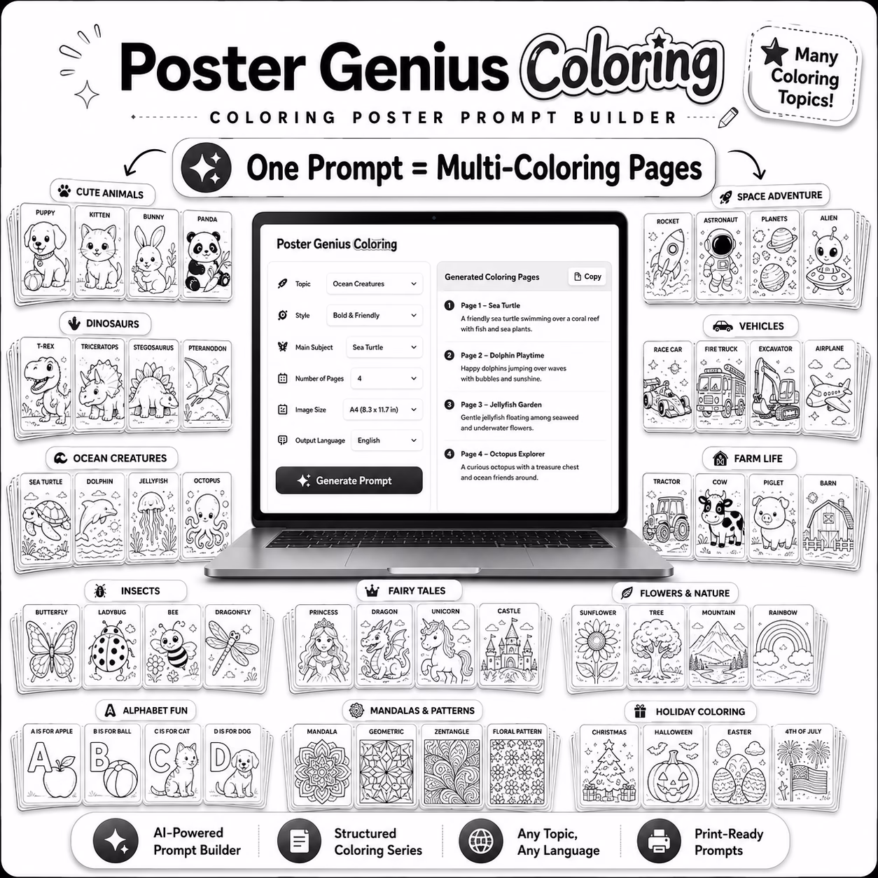 CustomGPT PosterGenius Coloring AI Bonus